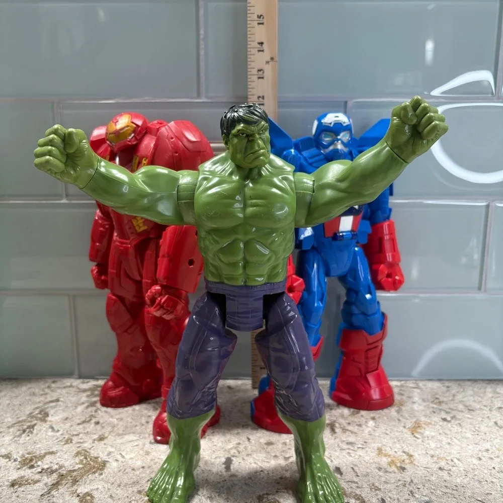 Marvel Avengers Action Figures Hulk Captain America Iron Man Hulkbuster Toys 1'0